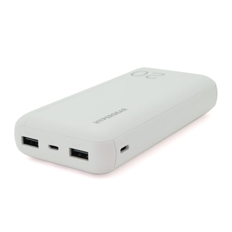 Зовнішній акумулятор Hypergear 20000mAh Fast Charge White (Hypergear-15460/29509)