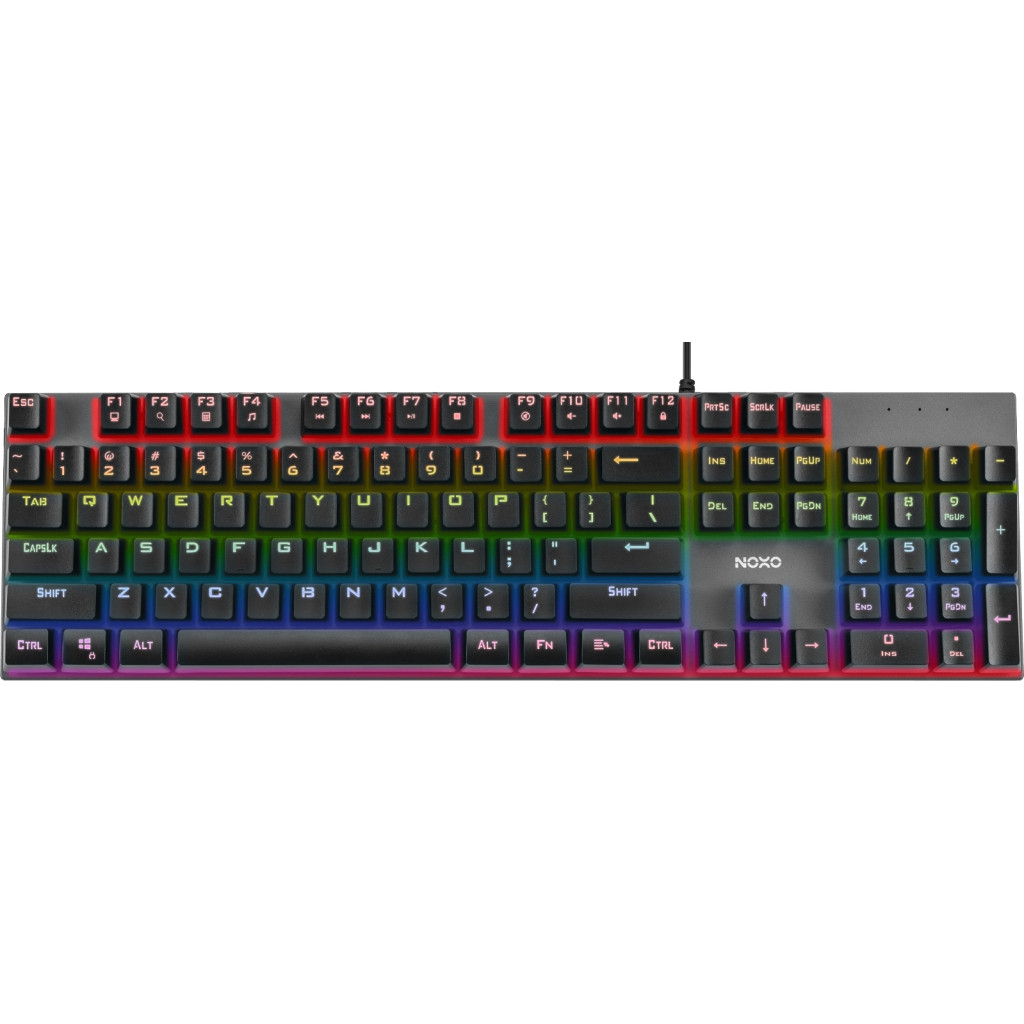 Клавиатура Noxo Retaliation Mechanical gaming keyboard, Blue switches, Black (4770070882085)