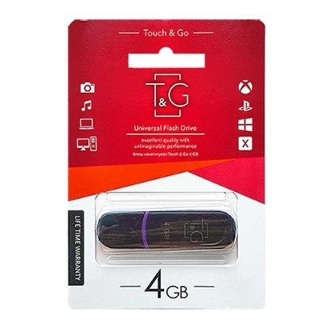 Флеш память USB T&G 4 GB 012 Jet series Black (TG012-4GBBK)
