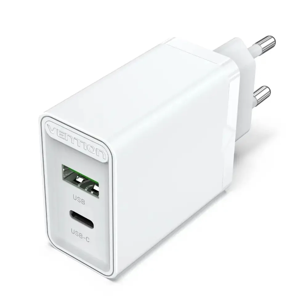Зарядний пристрій Vention USB Type C + QC4.0 18-20W White (FBBW0-EU)