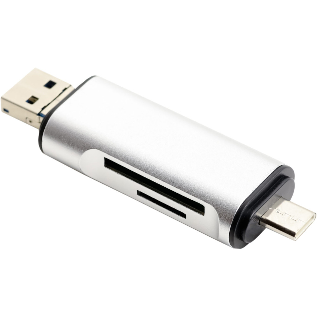 USB Хаб XoKo AC-440 Type-C USB 3.0 and MicroUSB/SD Card Reader (XK-AС-440)