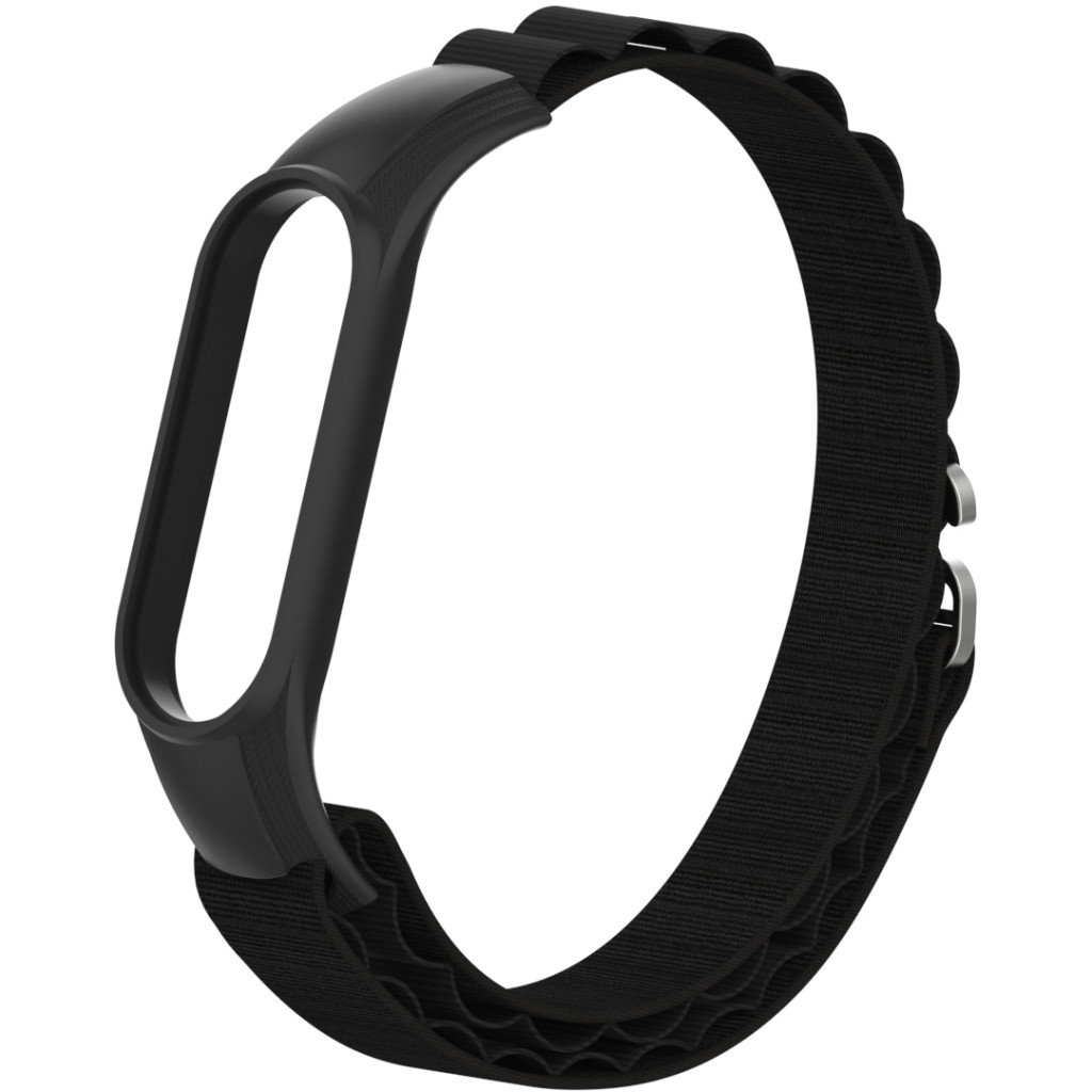 Ремінець для фітнес браслета Armorstandart AlpinaStyle Band for Xiaomi Mi Band 7/6/5/4 Black (ARM64987)