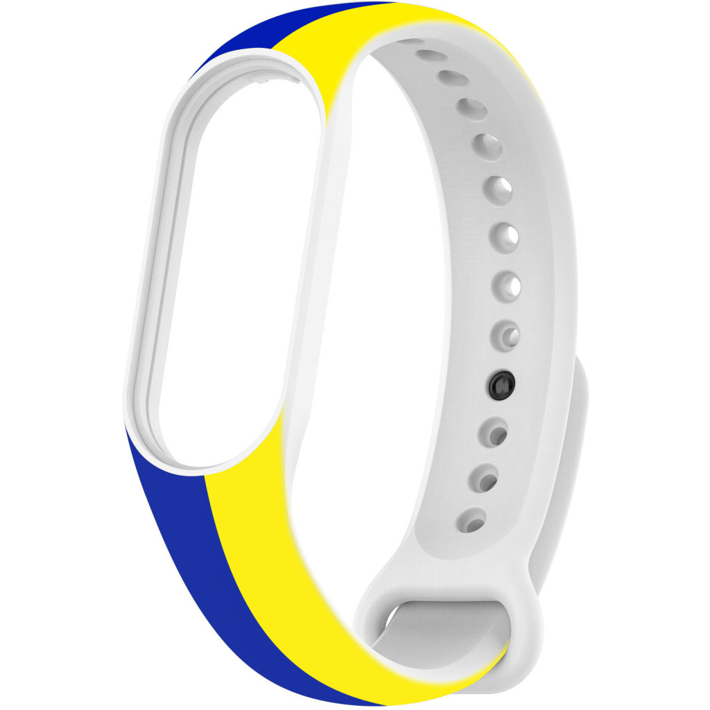 Ремінець для фітнес браслета Armorstandart for Xiaomi Mi Band 4/3 Blue - Yellow (ARM65667)