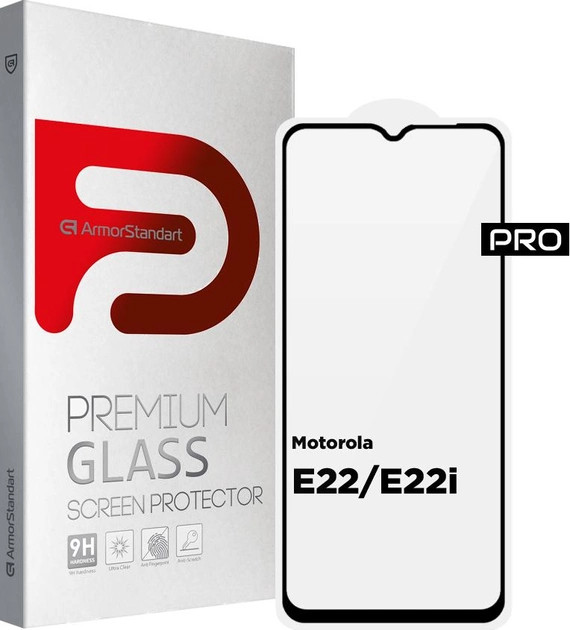 Захисне скло Armorstandart Pro for Motorola Moto E22/E22i Black (ARM65154)