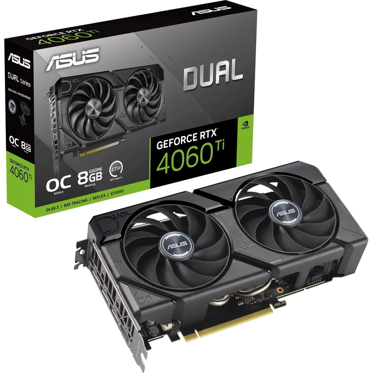 Видеокарта Asus GeForce RTX 4060 Ti 8GB DUAL OC (DUAL-RTX4060TI-O8G)