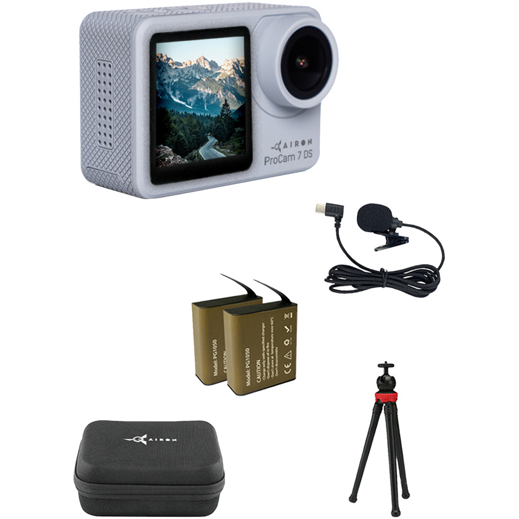 Экшн-камеры AIRON ProCam 7 DS Blogger Kit 12 in 1 Grey (4822356754786)