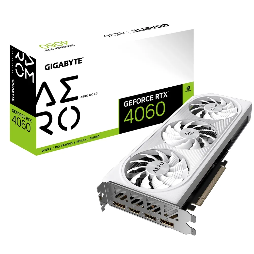 Відеокарта Gigabyte GeForce RTX 4060 AERO OC 8G (GV-N4060AERO OC-8GD)