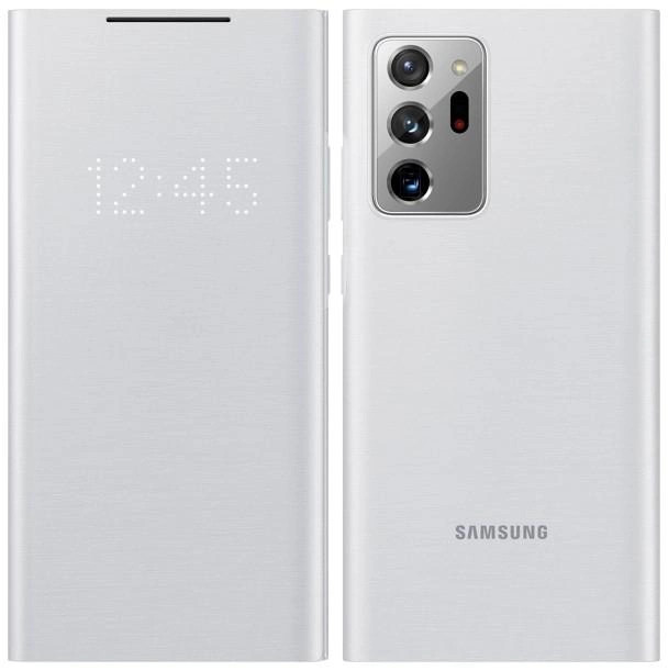 Чехол-книжка Samsung Note 20 Ultra (2020) LED View Cover White Silve EF-NN985PSEGRU