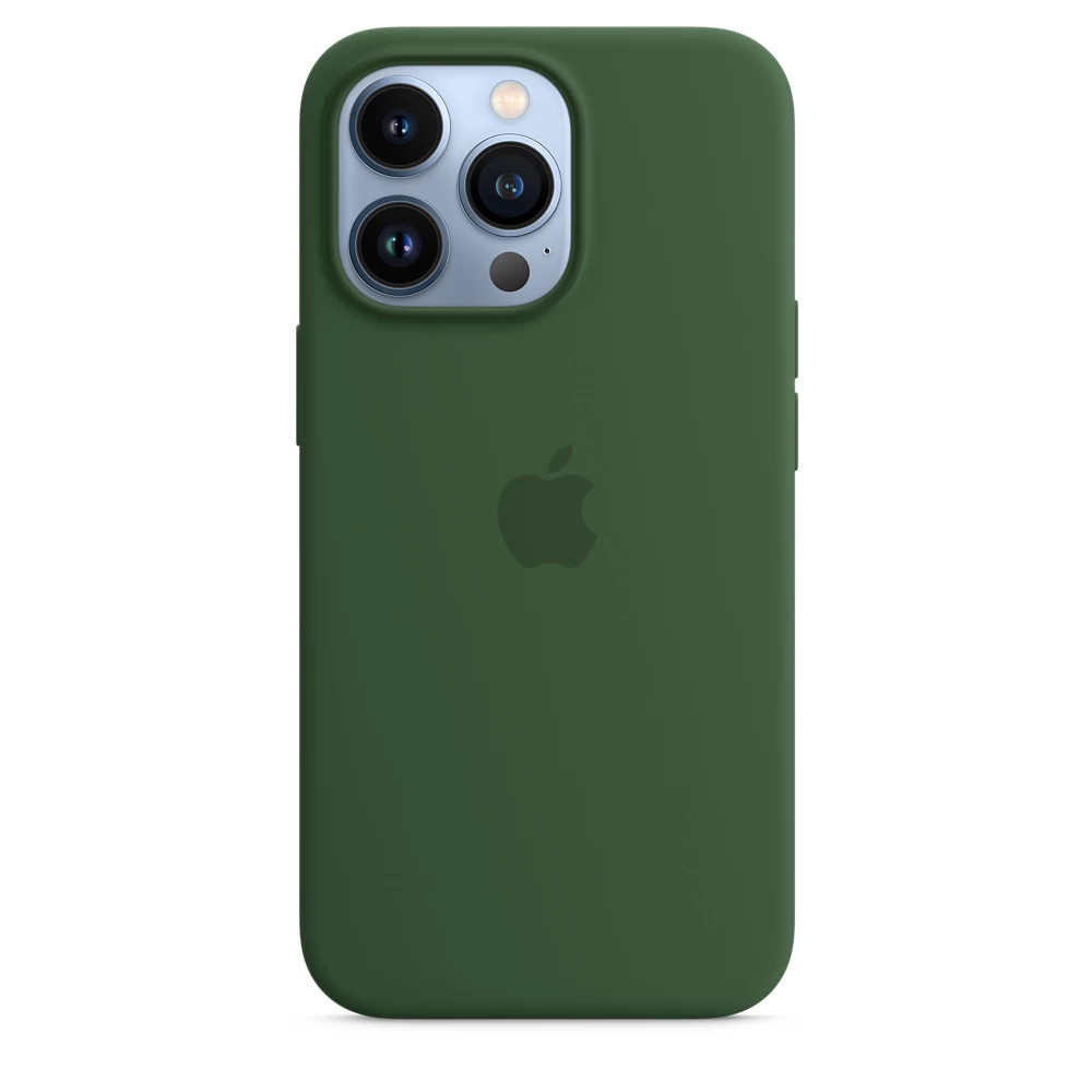 Панель iPhone 13 Pro MagSafe Green clover Silicone case original