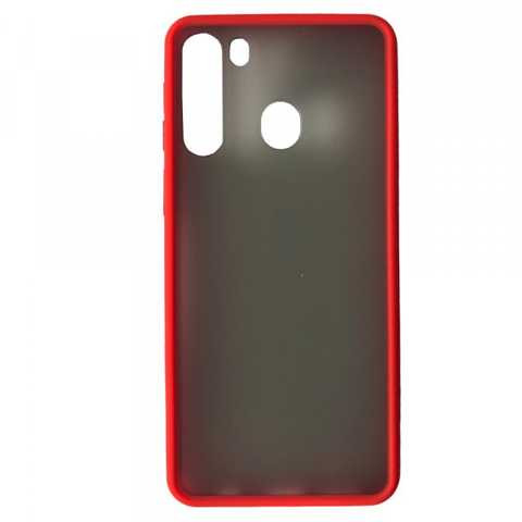 Чехол-накладка Samsung A215 (A21) (2020) Matte Color Case Red