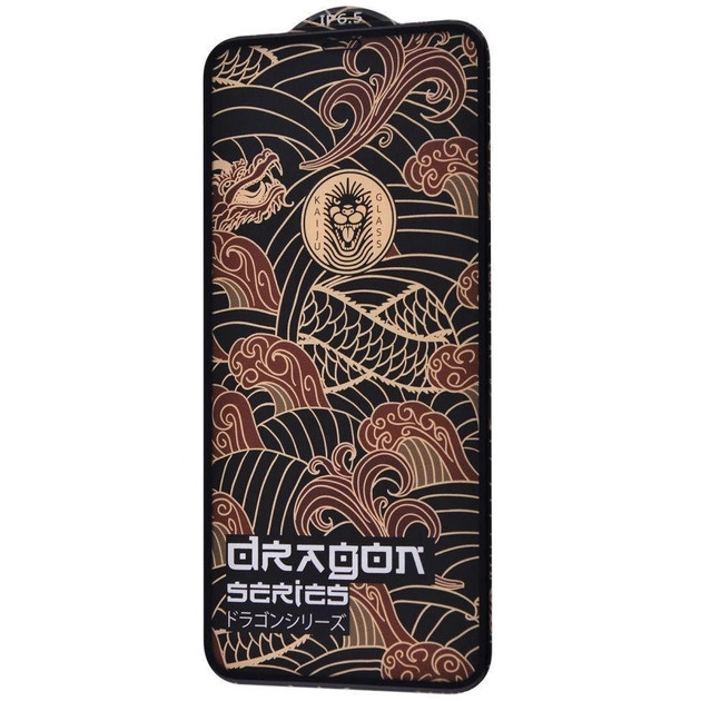 Защитное стекло iPhone Xs Max/11 Pro Max FULL SCREEN KAIJU GLASS Dragon Series Black