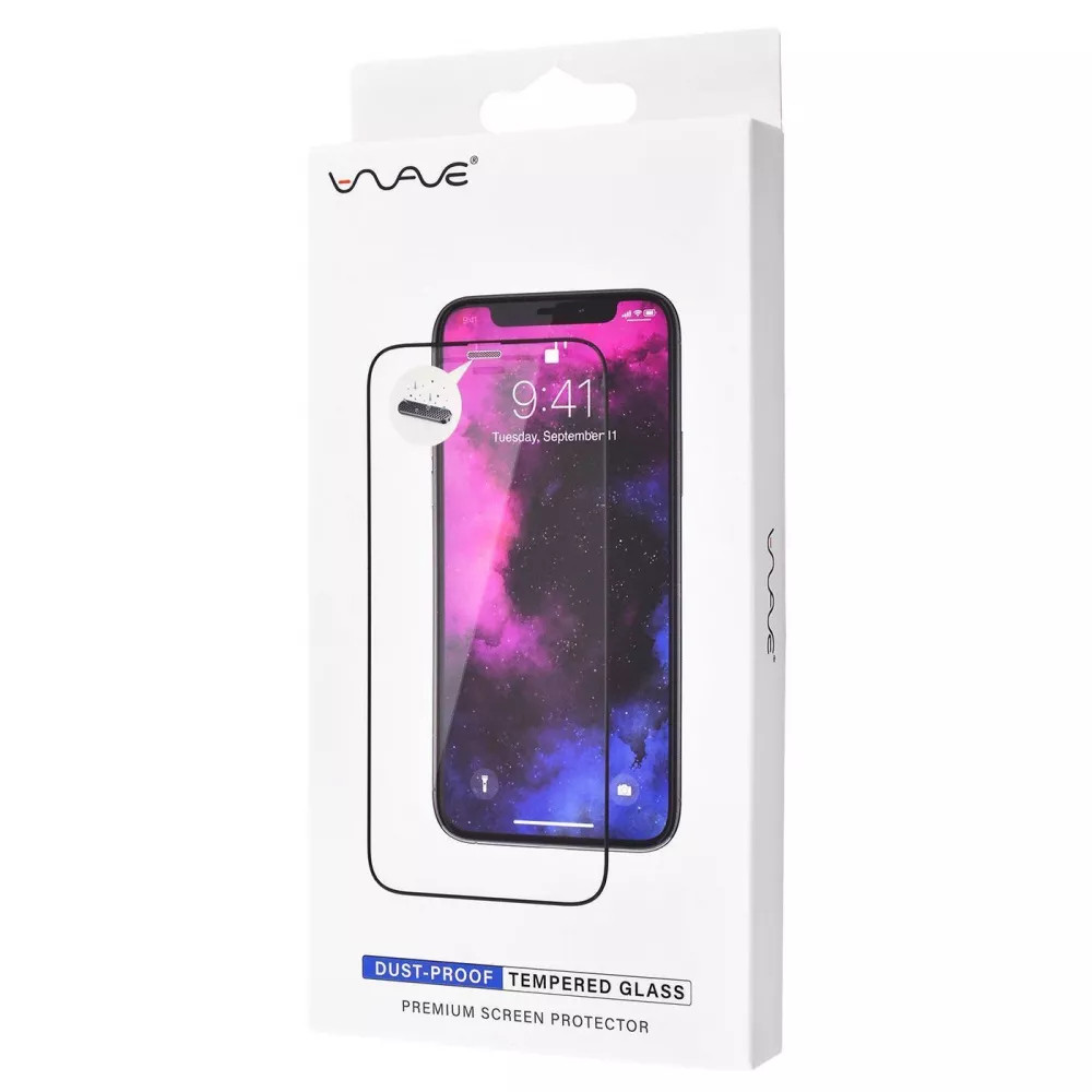 Защитное стекло iPhone 12 Pro Max WAVE Dust-Proof Black
