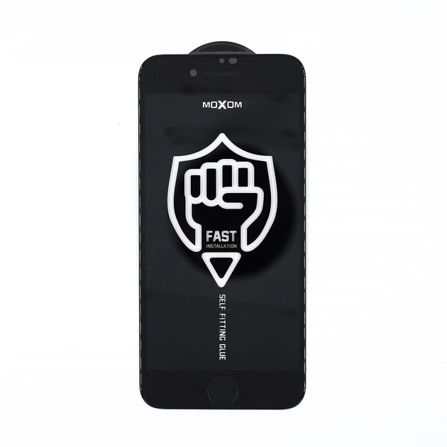 Защитное стекло iPhone 7Plus/8Plus MOXOM FS Black