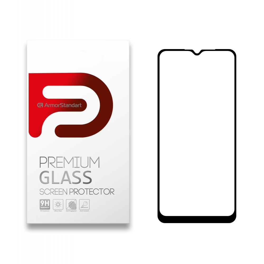 Защитное стекло Samsung A02s (A025) Full Glue HD (ARM59733) Black