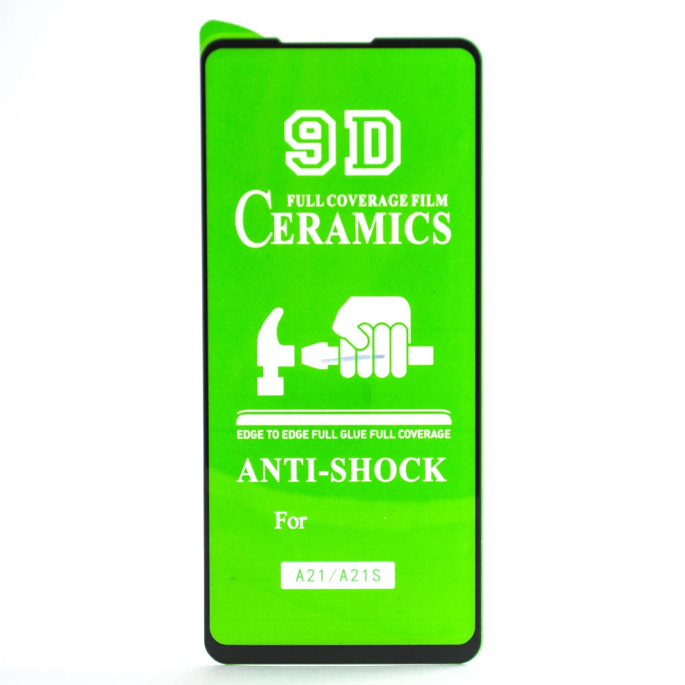Защитное стекло Samsung A21s Full Screen Black Ceramics