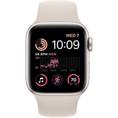 Смарт-годинник Apple Watch Series SE 2022 40mm, Starlight/Almn Case with Starlight Sport Band (MNT63)
