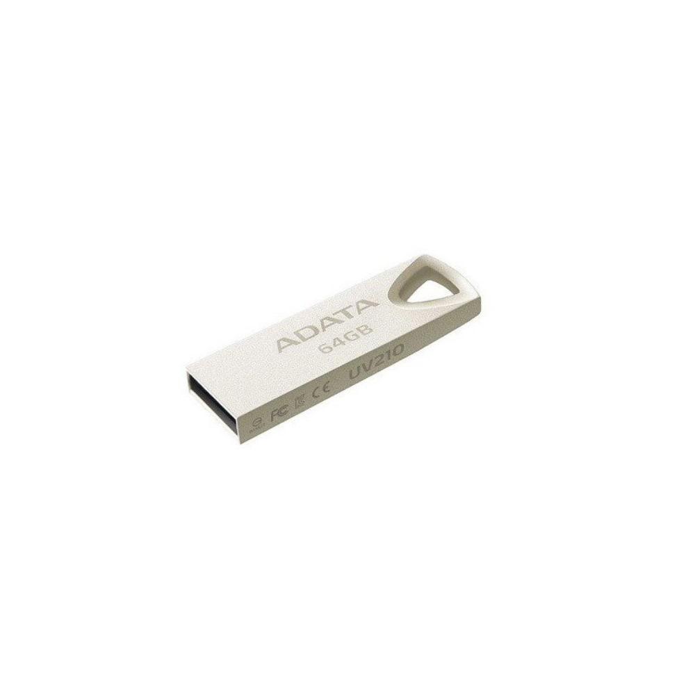 Флеш пам'ять USB AData AUV 210 64GB USB2.0 Golden (AUV210-64G-RGD)
