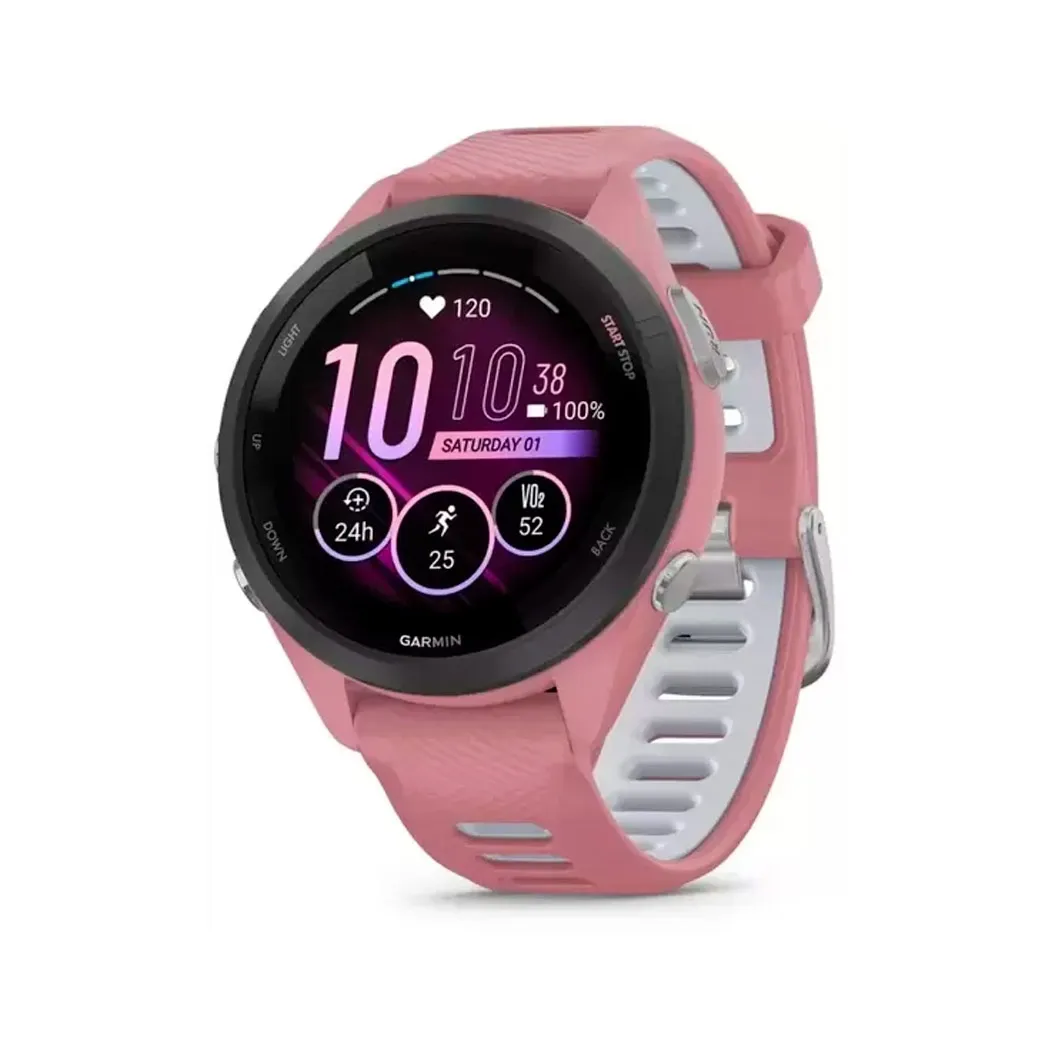 Смарт-годинник Garmin Forerunner 265S Black Bezel w. Light Pink Case and Light Pink/Whitestone S. Band (010-02810-05/15)