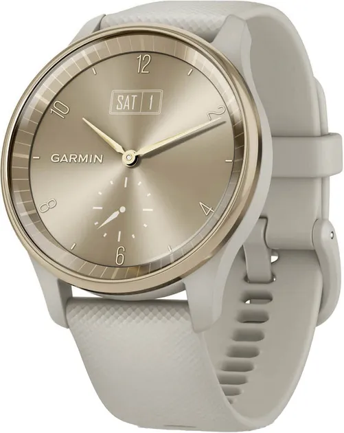 Смарт-годинник Garmin Vivomove Trend Peach Gold S. Steel Bezel w. Ivory Case and S. Band (010-02665-01)