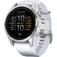 Смарт-годинник Garmin Epix Pro Gen 2 42mm Silver w. Whitestone Band (010-02802-00/01)