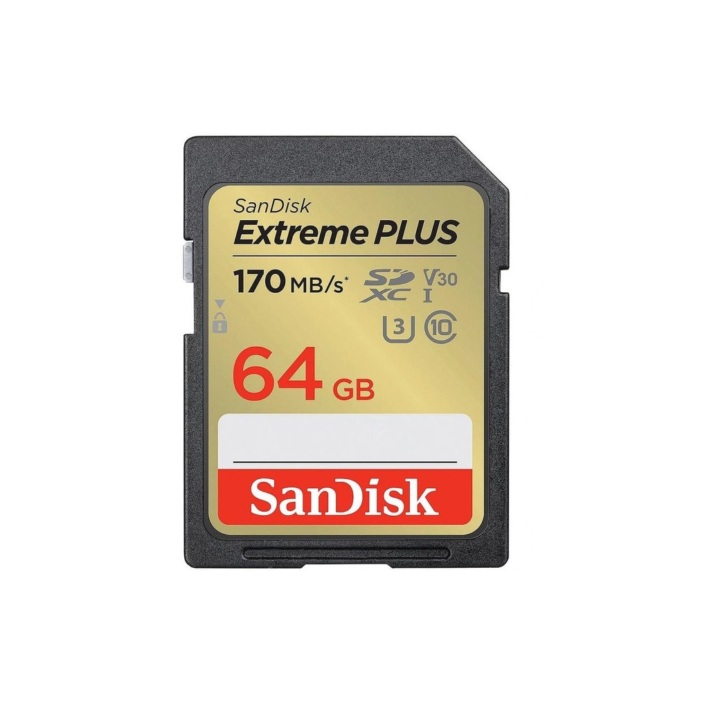 Карта памяти SanDisk Extreme PLUS 64GB SDXC Memory Card (SDSDXW2-064G-GNCIN)