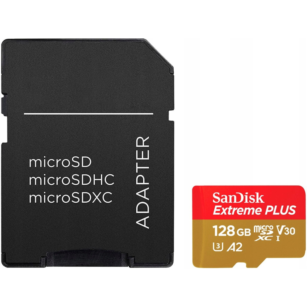 Карта памяти SanDisk Extreme PLUS microSDXC 128GB (SDSQXBD-128G-GN6MA)