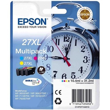 Струменевий картридж Epson 27XL WF-7620 Bundle (C,M,Y) XL (C13T27154020/C13T27154022)