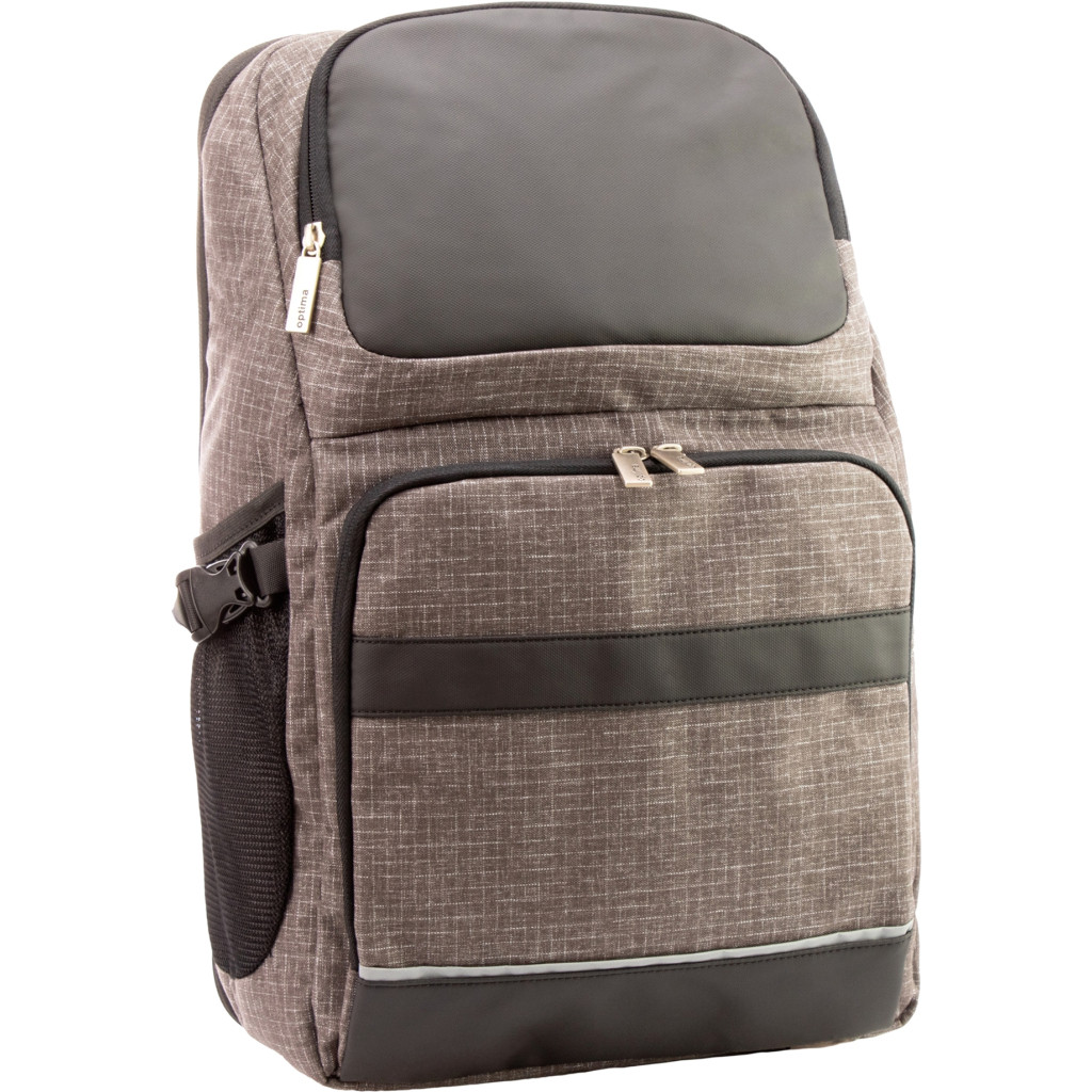 Рюкзак и сумка Optima 18.5" Techno мужской 0.7 кг 6-15 л Светло-коричневый (O96915-02)