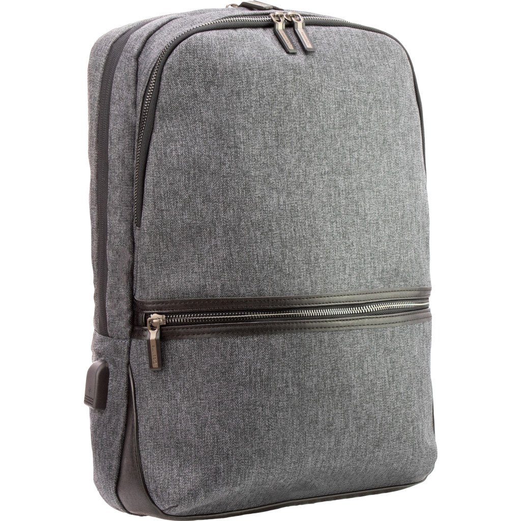 Рюкзак и сумка Optima 17.5" USB Techno мужской 0.7 кг 6-15 л Темно-серый (O97594-01)
