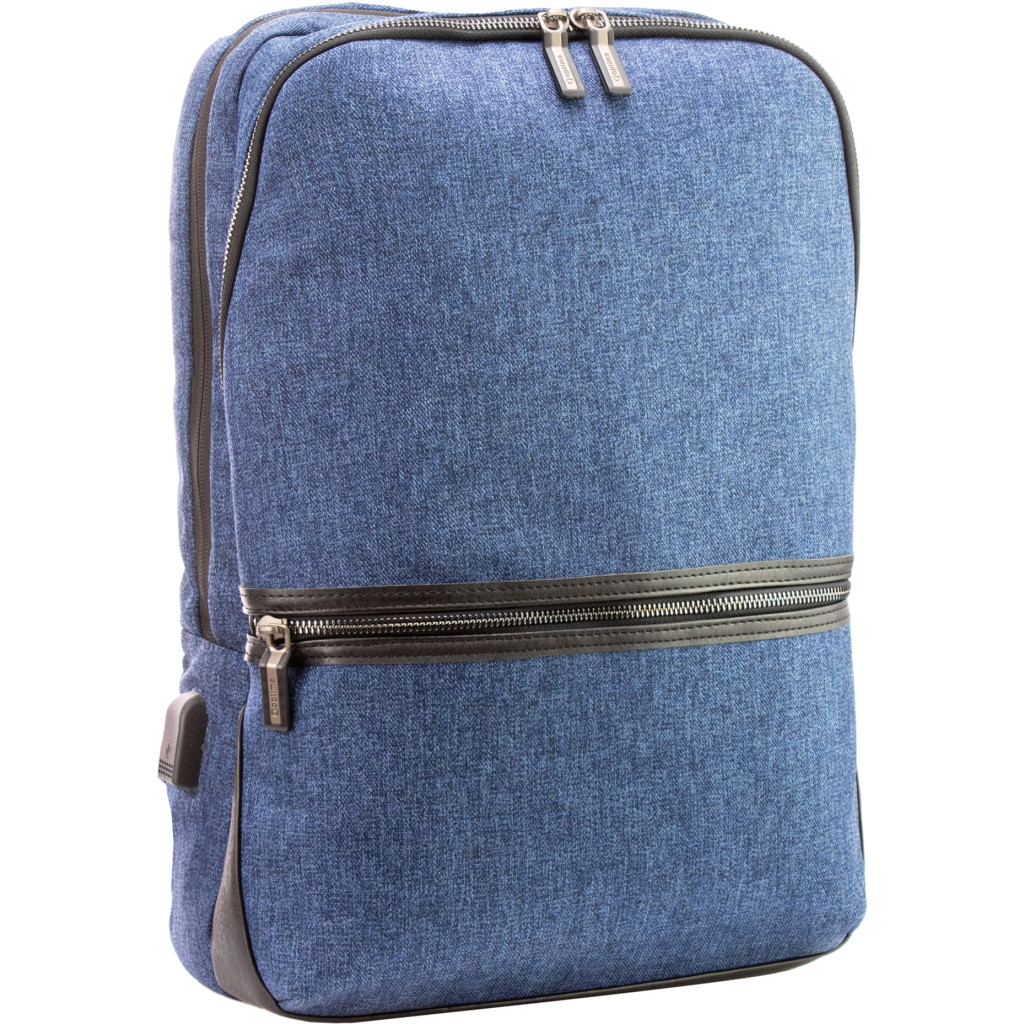 Рюкзак и сумка Optima 17.5" USB Techno мужской 0.7 кг 6-15 л Синий (O97594-02)