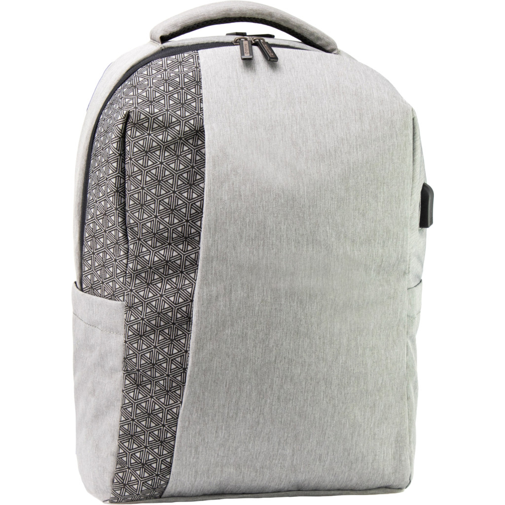 Рюкзак и сумка Optima 17.5" USB Techno мужской 0.7 кг 16-25 л Серый с выделенными элементами (O97593-03)