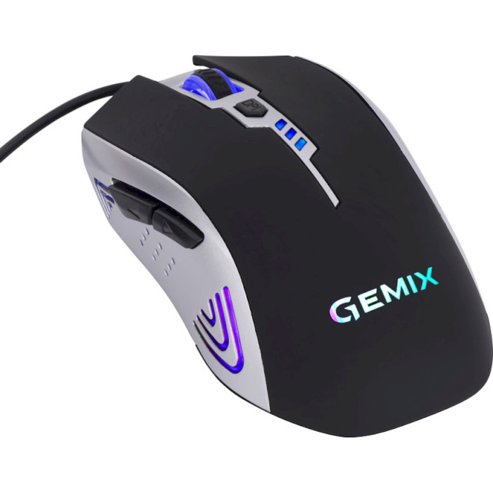 Мишка Gemix W100 USB Black/Gray + gaming surface (W100Combo)