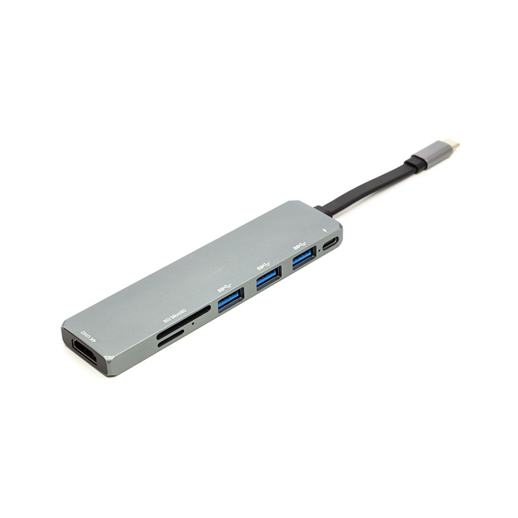 USB Хаб USB 3.1 Type-C to USB Hub, HDMI, Card Reader (SD, micro SD) PowerPlant (CA912094)