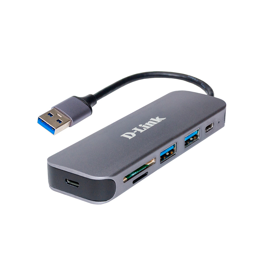 USB Хаб D-Link DUB-1325 2xUSB3.0, 1xUSB TypeC, 1xSD, 1x-microSD, USB 3.0 (DUB-1325)