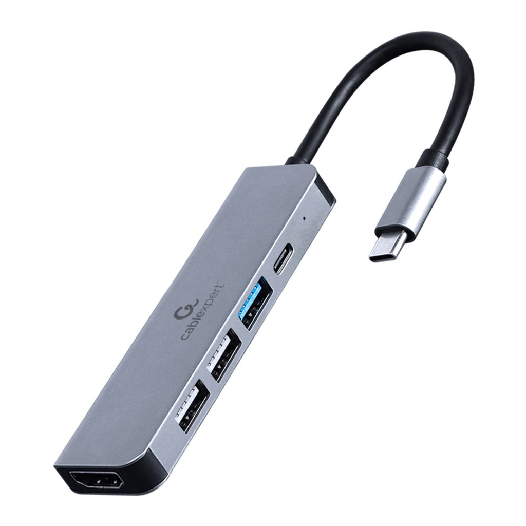 USB Хаб Cablexpert USB-C 5-in-1 (hub/HDMI/PD) (A-CM-COMBO5-03)