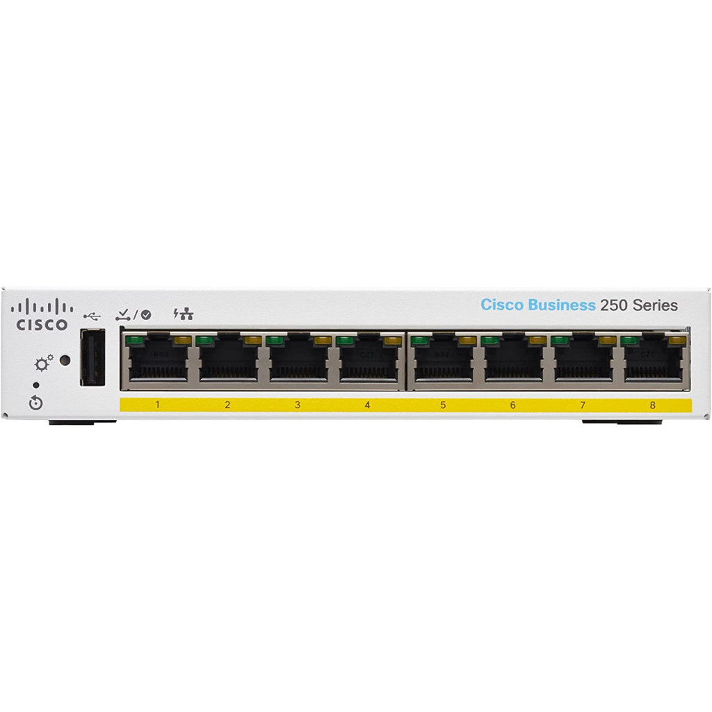 Комутатор Cisco CBS250-8PP-D-EU