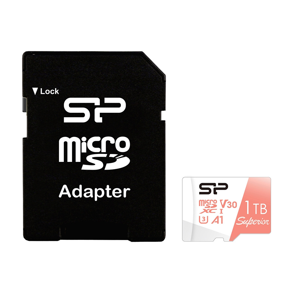 Карта пам'яті  Silicon Power 1 TB microSDXC U3 A1 V30 4K UHD Superior 100R/80W + adapter (SP001TBSTXDV3V20SP)