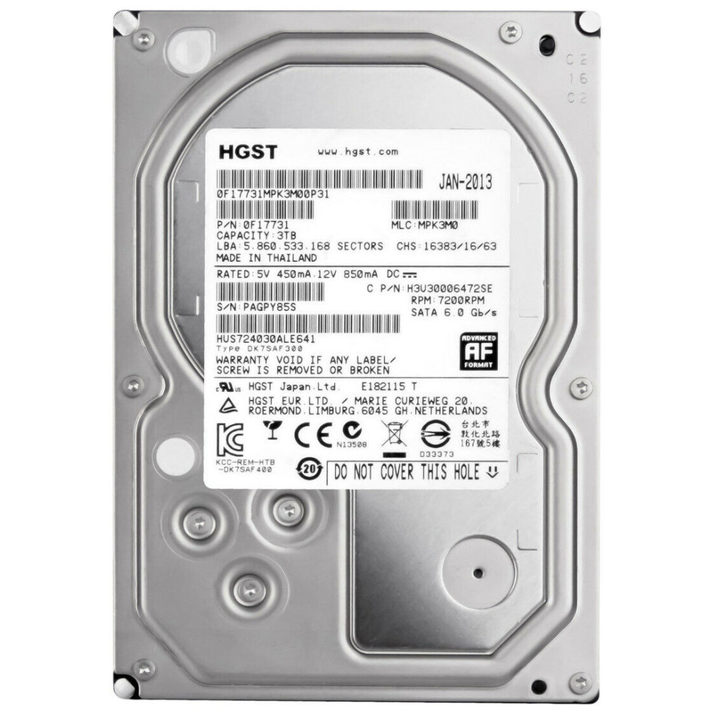 Жорсткий диск 3TB WDC Hitachi HGST (# HUS724030ALE641 #)