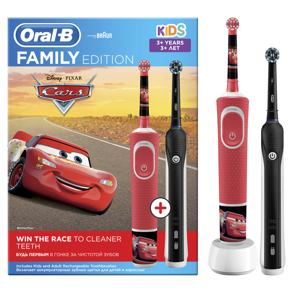 Зубна щітка Oral-B PRO 700 D16.513.1U + D100.410.2K Cars (Family Edition)