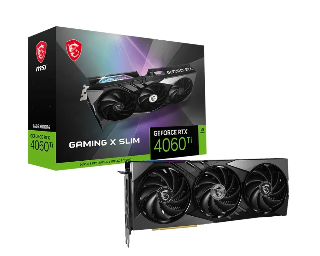 Видеокарта MSI GeForce RTX4060Ti 16Gb GAMING X SLIM (RTX 4060 Ti GAMING X SLIM 16G)