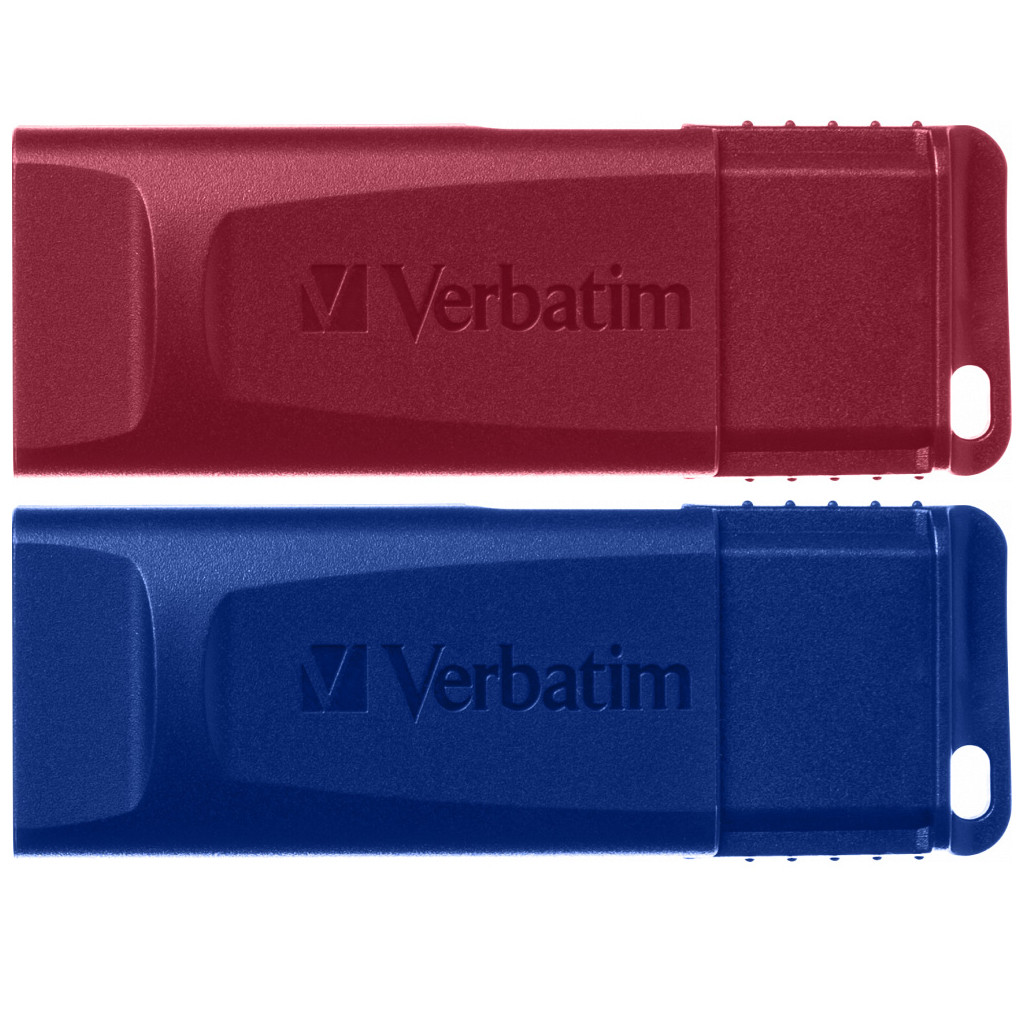 Флеш память USB Verbatim 2x32GB Store'n'Go Slider Red/Blue USB 2.0 (49327)