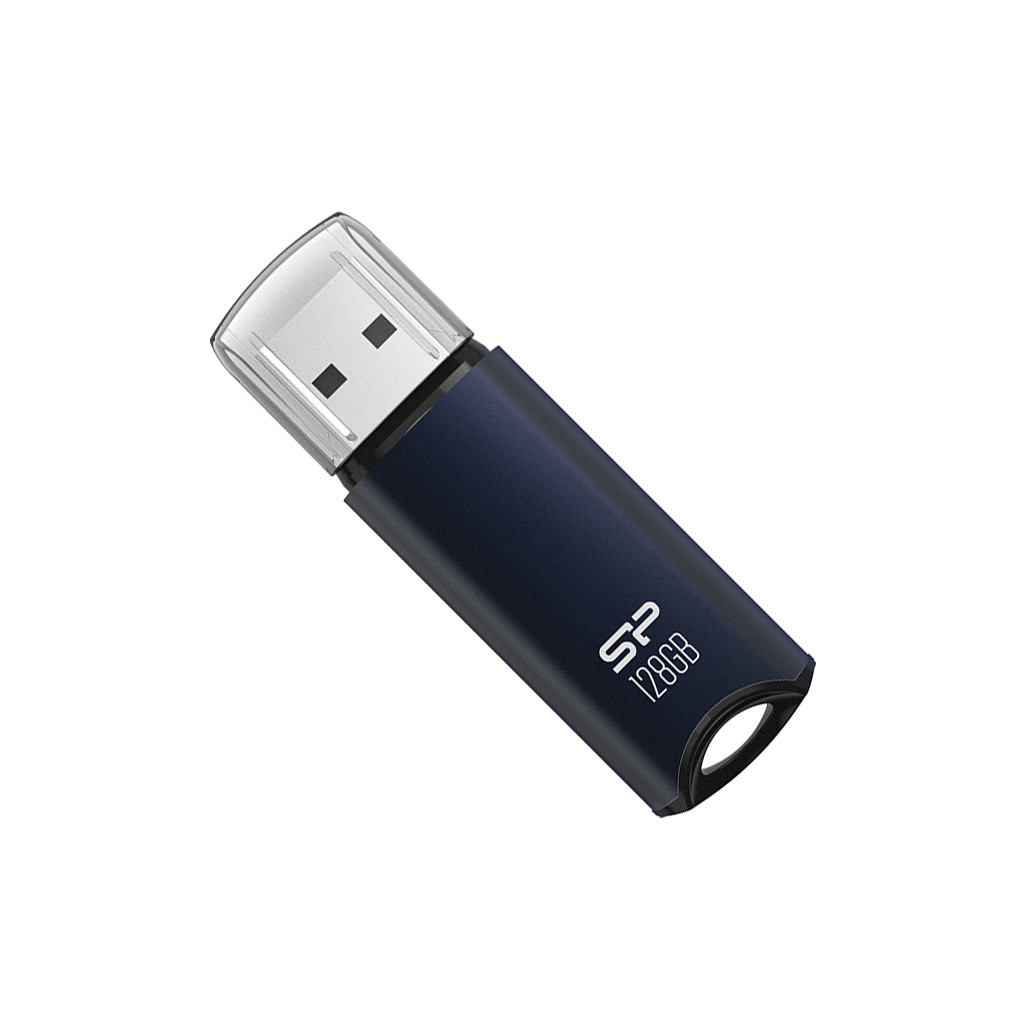 Флеш пам'ять USB Silicon Power USB 128GB SILICON POWER usb3.2 Marvel M02 Aluminum Blue (SP128GBUF3M02V1B)