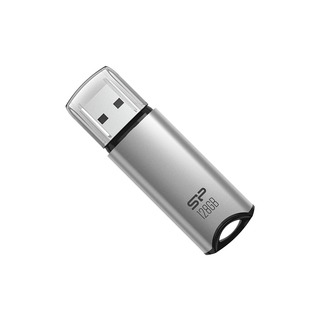 Флеш память USB Silicon Power USB 128G SILICON POWER usb3.2 Marvel M02 Aluminum Silver (SP128GBUF3M02V1S)