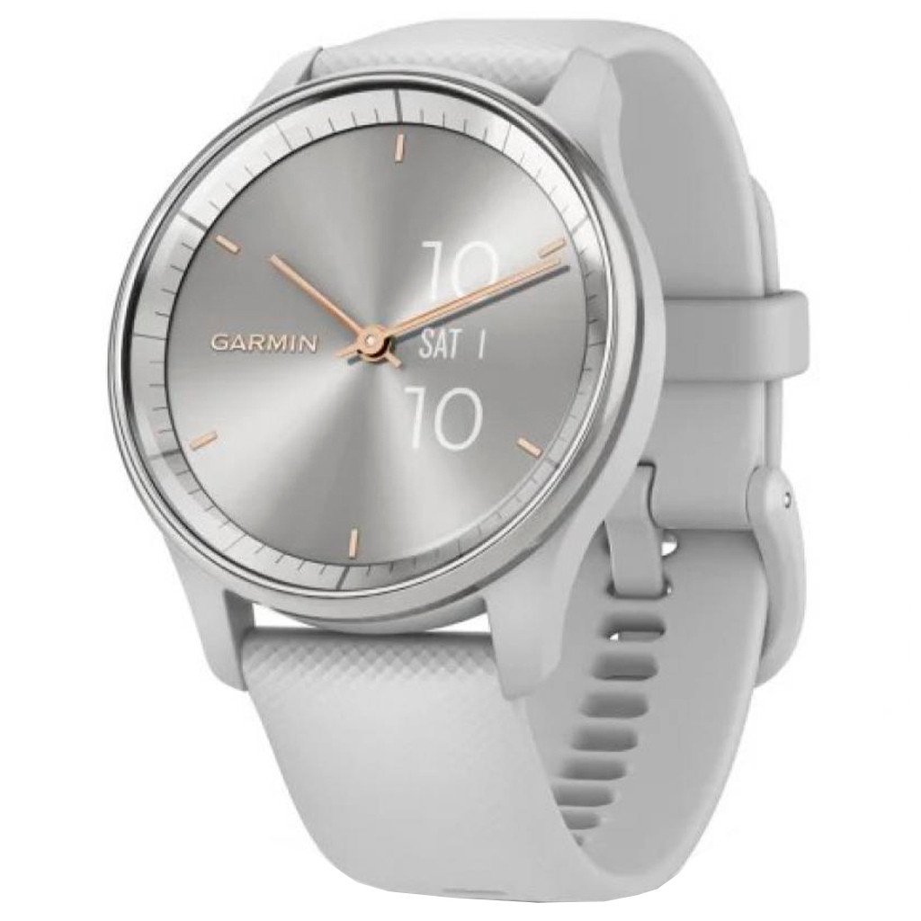 Смарт-годинник Garmin Vivomove Trend Silver Stainless Steel Bezel with Mist Gray Case and Sillicone Band (010-02665-03)