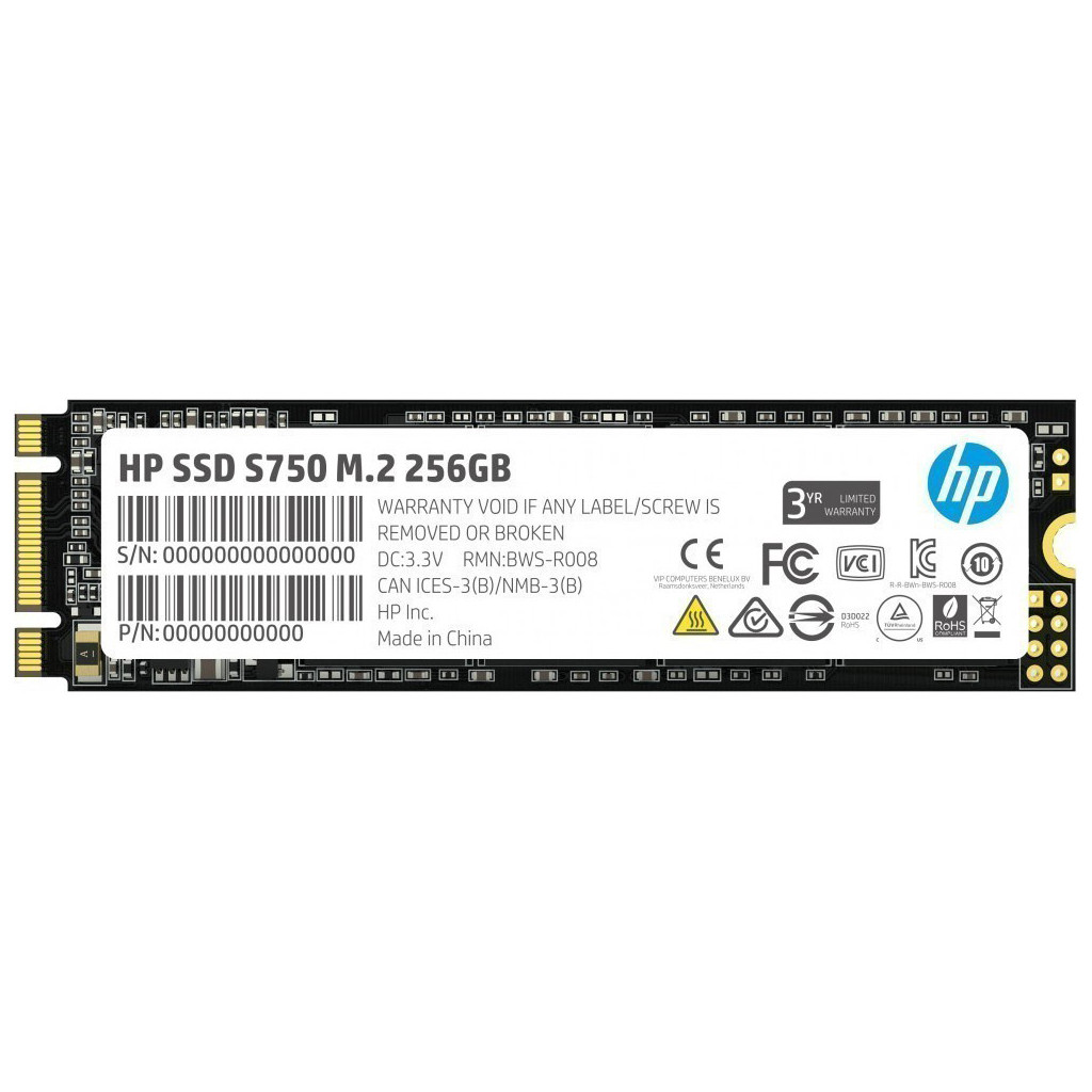 SSD накопичувач HP S750 M.2 256 GB (16L55AA)