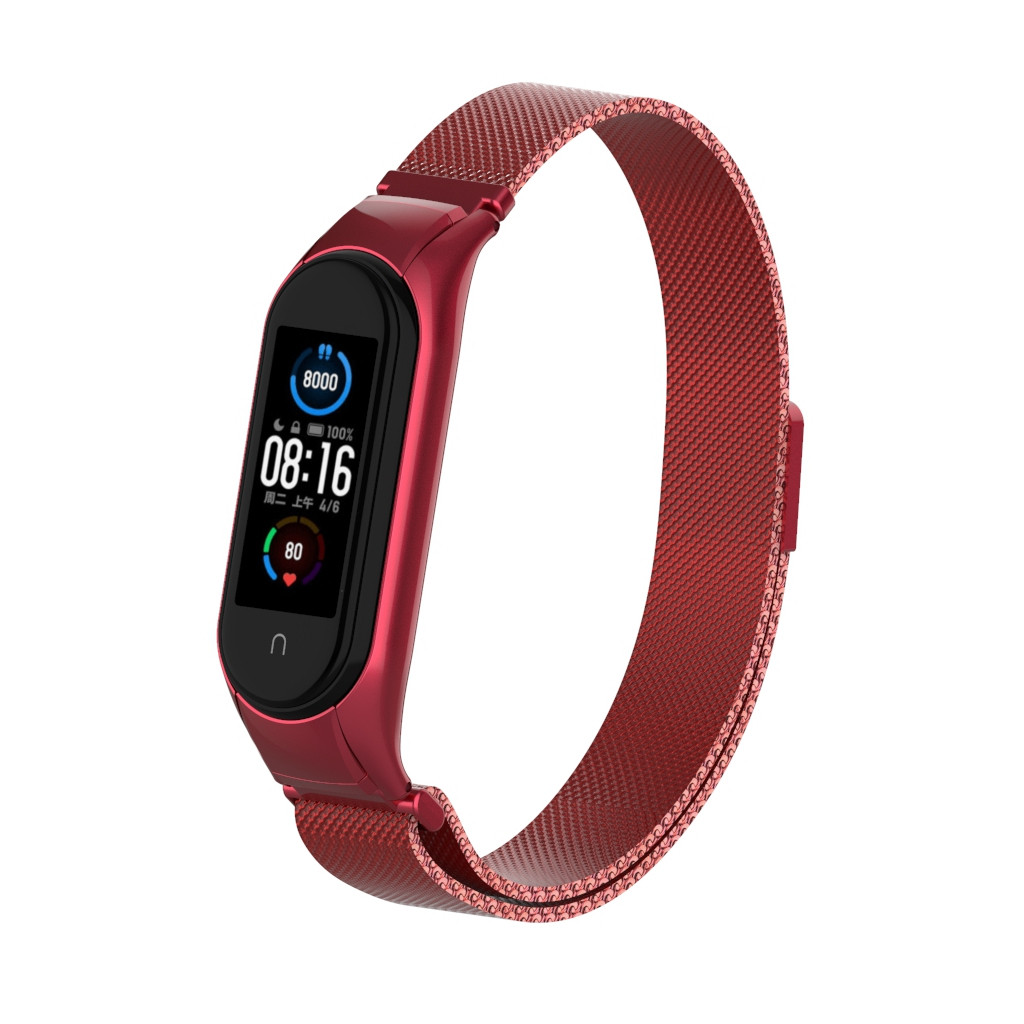  Armorstandart Milanese Magnetic Band 503 for Xiaomi Mi Band 6/5 Red (ARM57182)