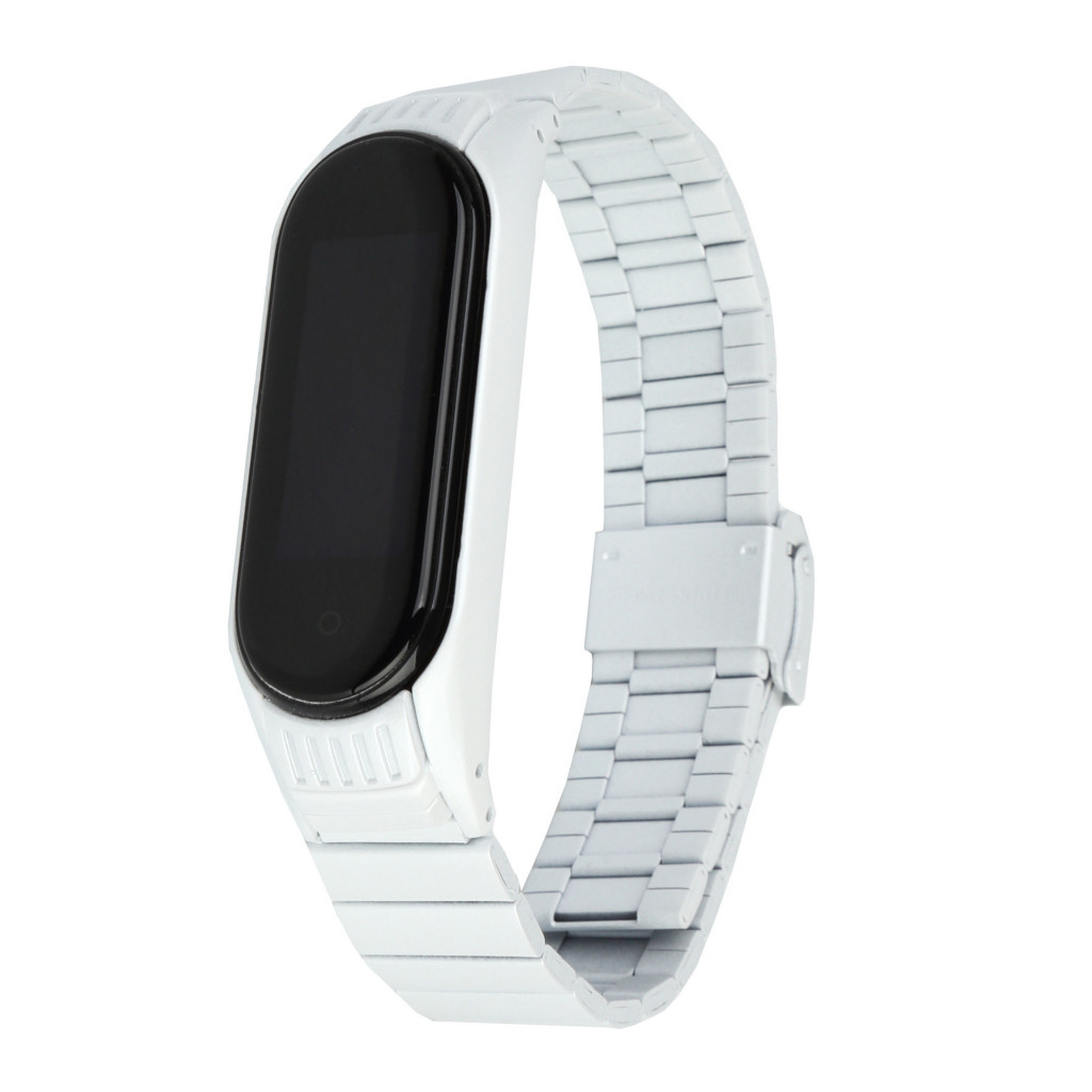  Armorstandart Metal Band Link 603 for Xiaomi Mi Band 6/5 Creamy White (ARM59065)