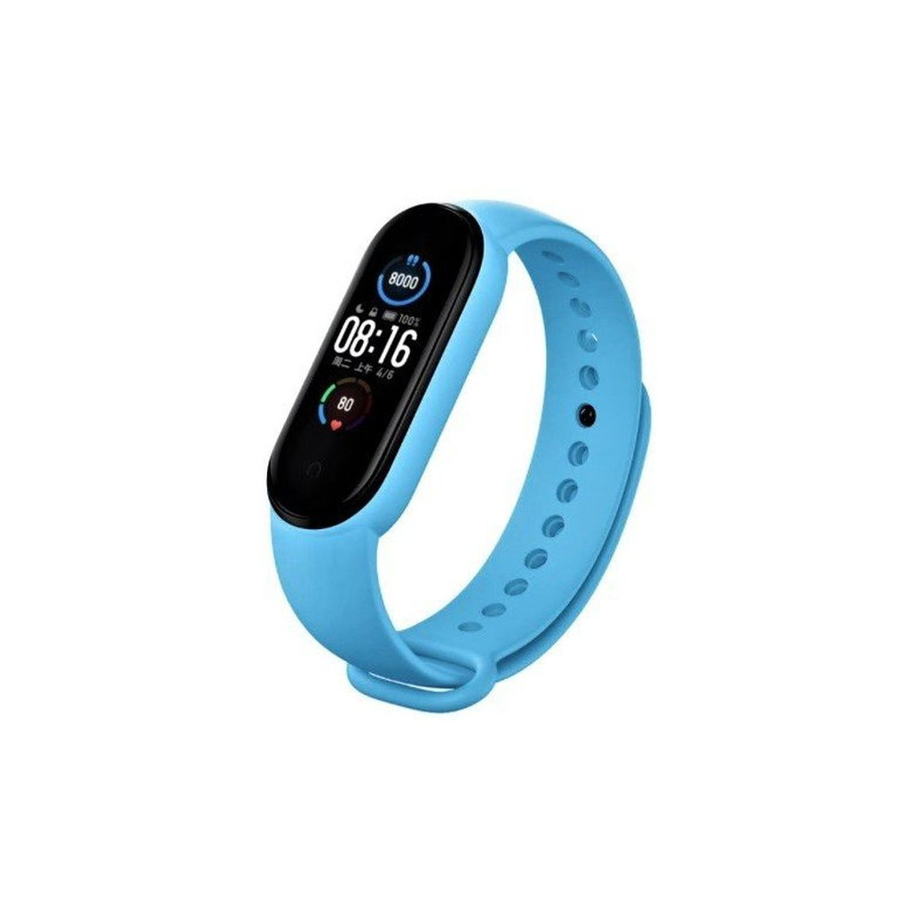  BeCover Silicone for Xiaomi Mi Smart Band 5/6/7 Light Blue (707653)