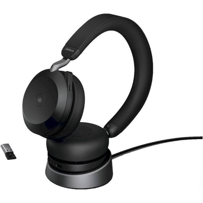 Навушники Jabra Evolve2 75 MS Stereo USB-A + База Black (27599-999-989)