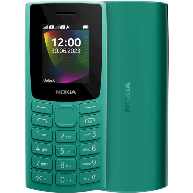 Мобильный телефон Nokia 106 DS 2023 Green (1GF019BPJ1C01)